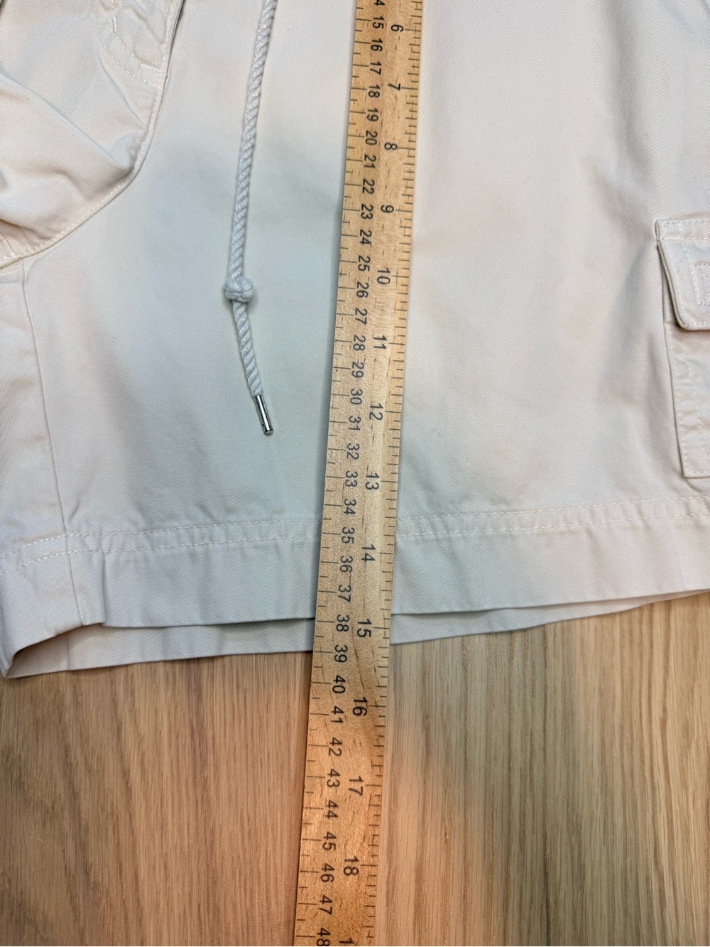 TALBOTS High Rise 100% Cotton Coastal Cargo Cream Beige Women’s Shorts Size 6 - Picture 12 of 15
